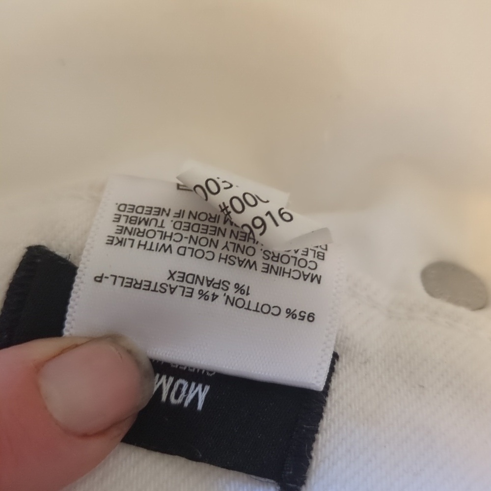 Express White Butron Fly Super High Waist Mom Jean - Picture 6 of 6